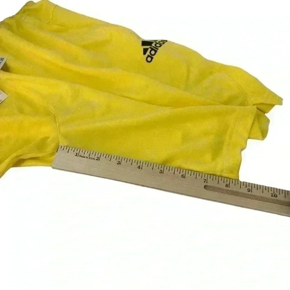 ADIDAS SHORTS MENS XS AEROREADY AXIS KNIT 3.0 TRAINING ALMOST YELLOW BASKETBALL - Picture 6 of 10